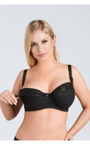 Σουτιέν Θηλασμού Μαύρο MAMMA SOFT N504 με Μπανέλα για Μεγάλο Στήθος